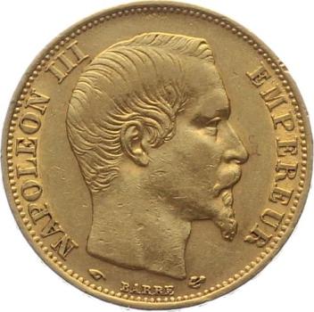 Frankreich 20 Francs 1859 A - Napoleon III.